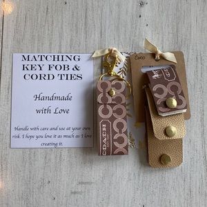 Matching key fob and cord ties